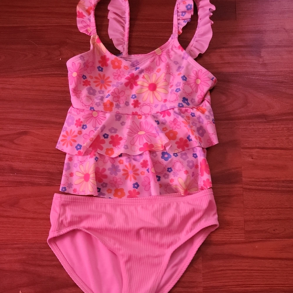 Floral Pink Kids Swimwear